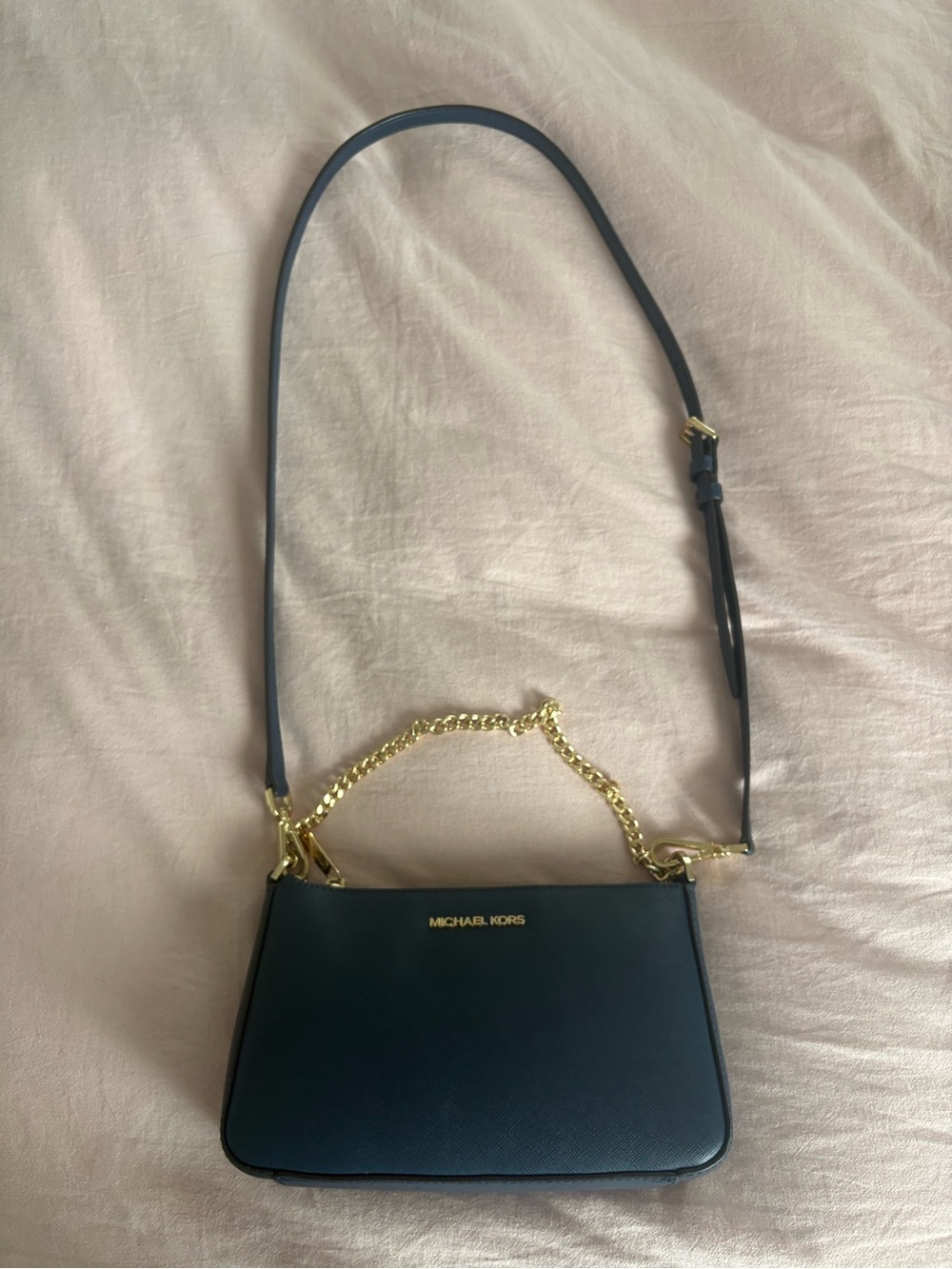 Michael Kors Navy Leather Crossbody Purse